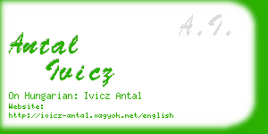 antal ivicz business card